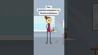 Salaried employees vs hourly employees situations animation funnyvideo gplus comedy [upl. by Rhynd]