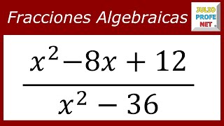 Simplificar fracciones algebraicas  Ej 2 [upl. by Adyan703]