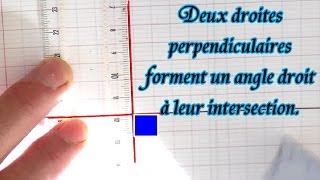 Tracer des droites perpendiculaires  Maths géométrie cm1 cm2 [upl. by Abehsat542]