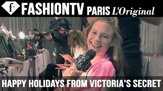 Happy Holidays from Victorias Secret Angels Doutzen Kroes Cara Delevingne  FashionTV [upl. by Kcirdahs680]