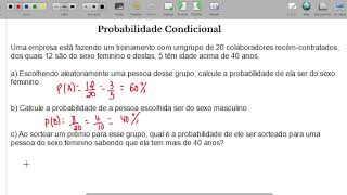 AULA 15 PROBABILIDADE CONDICIONAL E12 [upl. by Atilol]