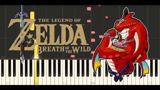 Zelda Breath of the Wild  Prince Sidons Theme Synthesia Piano Tutorial [upl. by Ruckman]