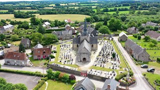 Visite de léglise de Sainte Marguerite de Carrouges vues extérieur et intérieur réalisés en drone [upl. by Cooke]