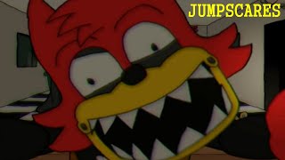 ALL THE JUMPSCARES OF FUN TIMES AT HOMERS  TODOS LOS SUSTOS  FNAF FAN GAME 2018 [upl. by Angel]