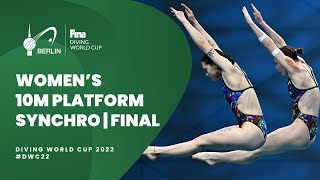 LIVE  Diving WORLD CUP 2022  Berlin  FINAL  10m Synchro  Women [upl. by Wasson]