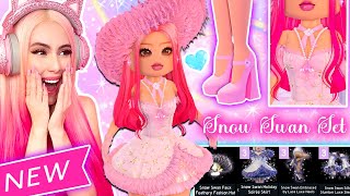 NEW SNOW SWAN SET WAS JUST RELEASED In ROYALE HIGH New Set Spending Spree [upl. by Melicent873]