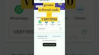 gromo referral code  gromo refer and earn  onlineearning referralincome referral [upl. by Ciryl]