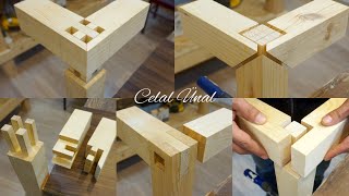 Woodworking  Wood joint techniques  Wooden corner joints  Ahsap birlestirme teknikleri [upl. by Corine]