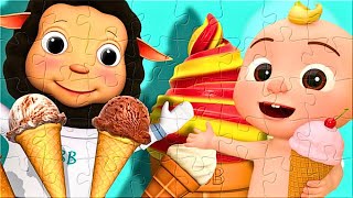 Little Baby Bum feat CoComelon  Ice Cream Song  Jigsaw Puzzle Game [upl. by Neelrahc]