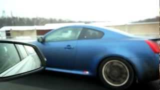 BMW 328i F30 245hp stock vs Infiniti G37 Coupe 350hp tuned Part 1 [upl. by Booma]