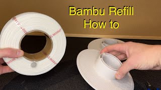 How to correctly install a refill onto a bambulab reusable spool [upl. by Barbarese]