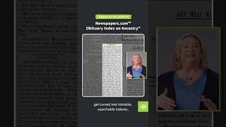 Newspaper Obituary  Shorts  Ancestry® [upl. by Aufa]