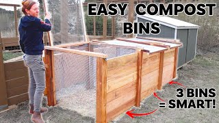 Easy DIY Compost Bins  3 Bin Compost Plans [upl. by Mages808]