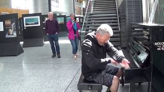 Random Passenger Rocks the Cork Airport Piano [upl. by Hellah]