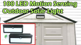 100 LED Outdoor Motion Sensing Solar Light Install  Luposwiten [upl. by Irma]