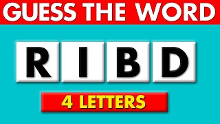 SCRAMBLED WORD GAME  4 Letters Words In English [upl. by Enetsirhc]