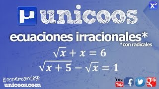 Ecuacion IRRACIONAL con radicales SECUNDARIA 4ºESO matematicas [upl. by Bronnie]