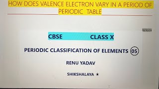 How do Valence Electrons Vary in a Period [upl. by Oicapot]