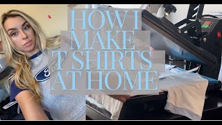 How I press custom car t shirts DIY easy heat press DTF transfer method [upl. by Johm]