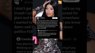 Cardi B Hits Back at Candace Owens Asking If She Was Paid to Speak at Kamala Harris Rally [upl. by Jacqui106]