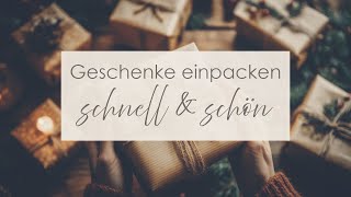 Geschenke einpacken  schnell amp schön 🌿 Weihnachten [upl. by Ayila924]