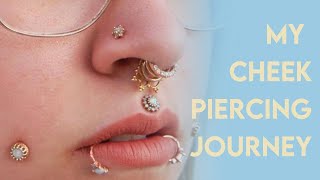 My Cheek Piercing Journey [upl. by Ahsitaf782]