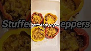 Savory Stuffed Bell Peppers Delight youtubeshorts easyrecipe dinner [upl. by Marmaduke359]