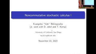 Noncommutative stochastic calculus I [upl. by Echo]