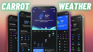 BEST Weather App for iOS  CARROT Weather Alerts amp Radar ☀️🌦️ [upl. by Ladonna502]