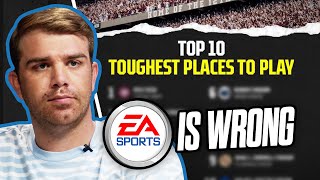 Top 10 Toughest College Football Stadiums EA Sports is Wrong [upl. by Aynotahs]