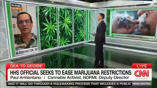 NORML Deputy Director Paul Armentano Talks Federal Marijuana Rescheduling on CNN [upl. by Letnahs]