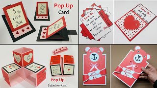 4 Valentines Day Card Ideas  Valentine Day Gift Cards  Valentines Day Special Crafts [upl. by Lorola97]