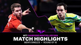 Patrick Franziska vs Hugo Calderano  MS R16  WTT Champions Montpellier 2024 [upl. by Aicinet]