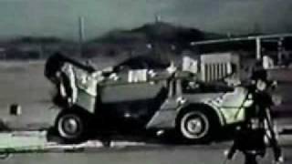 DeLorean DMC12 40mph Crash Test [upl. by Stolzer]