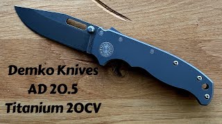 Demko Knives AD 205  Titanium 20CV ClipPoint [upl. by Kooima]