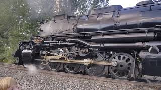 4014 Big Boy Train starting  steam locomotive [upl. by Ehtiaf]