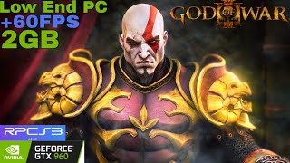 God of War 3 RPCS3 3 Best Settings For Low End PC 2GB Graphics Card Unlock FPS BATTLE GAMES 960 [upl. by Anoet]