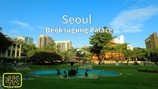 4KDeoksugung Palace Walk on holiday Seoul [upl. by Saunderson]