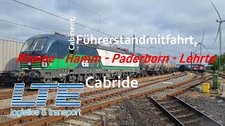 4K Cabinerit  Führerstandsmitfahrt  Rheine 🇩🇪 ➡️ Hamm 🇩🇪 ➡️ Altenbeken 🇩🇪 ➡️Lehrte  BR 193 [upl. by Wivestad]