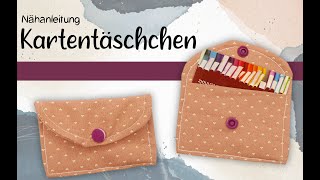 Mini Geldbörse nähen  Geldbeutel nähen für Anfänger ohne Schnitt  DIY Mini wallet  Coin pouche [upl. by Ahsieni]