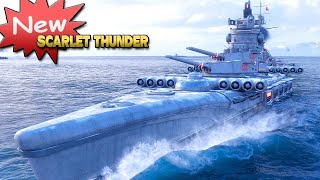 NEW battleship quotScarlet Thunderquot first impressions  World of Warships [upl. by Gisella573]