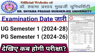 DSPMU RANCHI Semester 1 EXAMINATION Date [upl. by Ritchie]