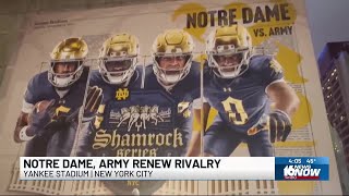 Notre Dame Army renew rivalry in Shamrock Series showdown at Yankee Stadium [upl. by Adnima657]