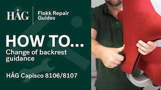 How to change the backrest guidance  HÅG Capisco 81068107  Flokk Repair Guide [upl. by Armin344]