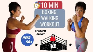 10 MIN LADY FIGHTER CARDIO WORKOUT – BOXING MOVES and AEROBIC STEPS no equipment [upl. by Sharline]