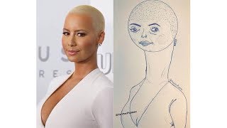 Fan art by Tw1tterPicasso  Amber Rose Chris Bosh and others [upl. by Allerie]