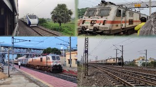 Dangerous 130Kmph🔥WAP7 Honking CoalfieldRajdhaniVande BharatYesvantpur ExpMysuru Express [upl. by Schiff]