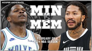 Memphis Grizzlies vs Minnesota Timberwolves Full Game Highlights  Feb 28  2024 NBA Season [upl. by Hoban]