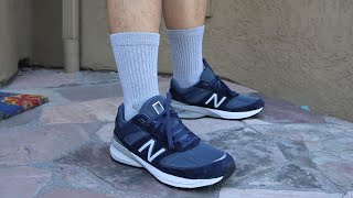 New Balance Made In USA 990v5 Core Navy w Silver M990NV5 Review and OnFeet [upl. by Ardekan34]