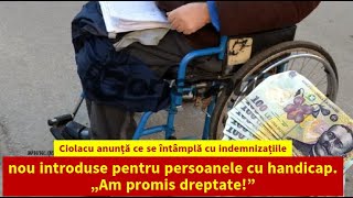 Ciolacu anunță ce se întâmplă cu indemnizațiile nou introduse pentru persoanele cu handicap [upl. by Eemia]